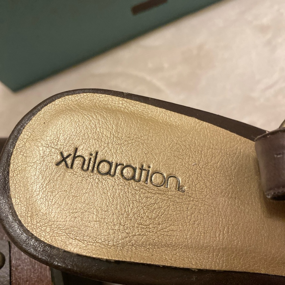 Xhilaration Chocolate Brown Heeled Sandals - Picture 2 of 15
